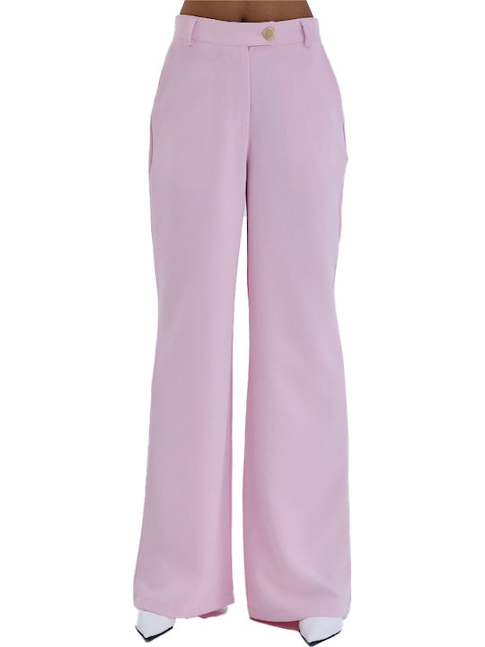 Damen Stoffhose Ausgestellt Rosa