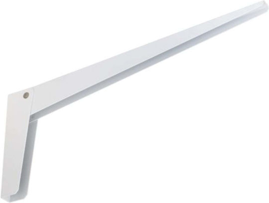 Domax Ъглов Раф от Металик в Бял Цвят 400x160mm