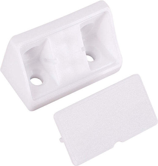 Haefele Plastic Shelf Brackets In White Colour 8 Pieces