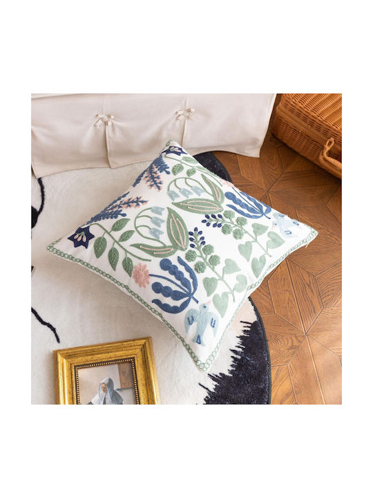 FRIPIA Διακοσμητική Μαξιλαροθήκη Boho Floral Spring 45x45εκ.