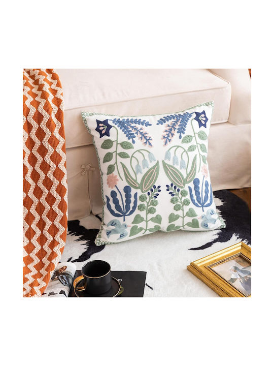 FRIPIA Διακοσμητική Μαξιλαροθήκη Boho Floral Spring 45x45εκ.