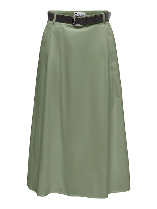High Waist Maxi Skirt Khaki
