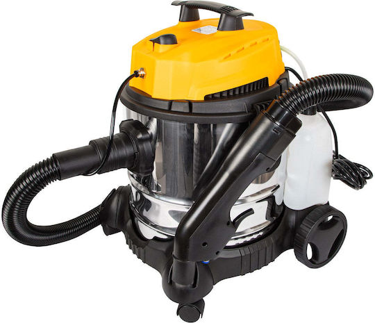 Blow Wet-Dry Vacuum Cleaner with Plastic Container 25lt Silver