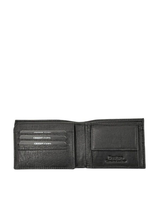 Leather Men's Wallet with RFID Black