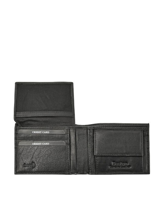 Leather Men's Wallet with RFID Black
