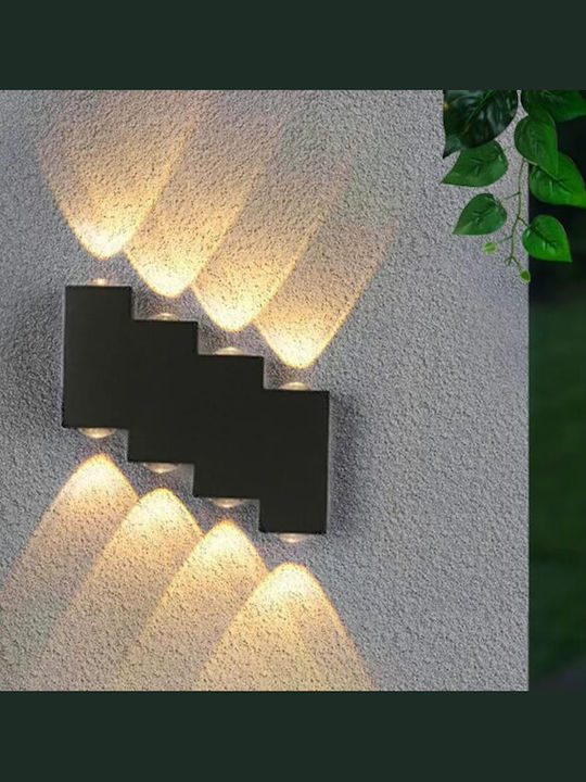 Led Wandmontierte Außenbeleuchtung Ax232 Outdoor 8 Quellen 8w Schwarz 3000k