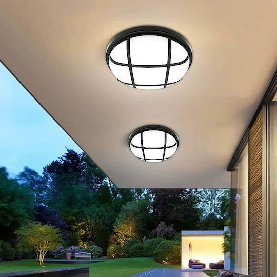 Ax311/162bk Outdoor Led Wall Light 16.2cm Diameter Ip65 Warm Light Black