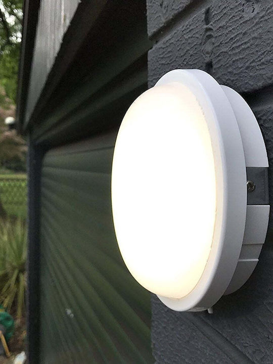 Ax310/162wh Außenwandleuchte Mit Integrierter LED Doppelstrahl Warmweiß 3000K Durchmesser 16,2 cm Ip65 Weiß