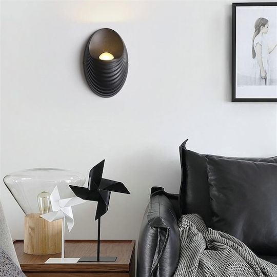 Exterior Wall Light Shell 5w 3000k Black