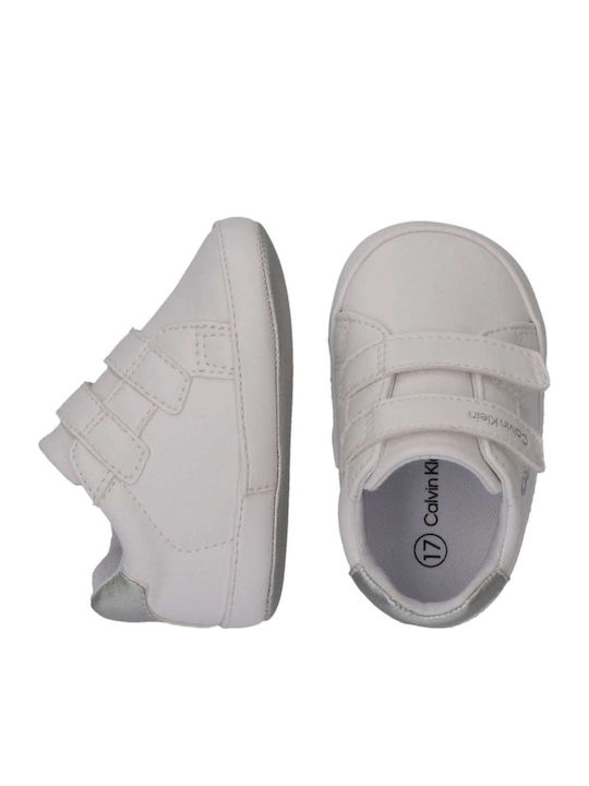 Calvin Klein Βρεφικά Sneakers Αγκαλιάς Λευκά