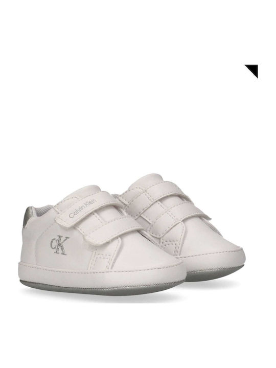 Calvin Klein Βρεφικά Sneakers Αγκαλιάς Λευκά