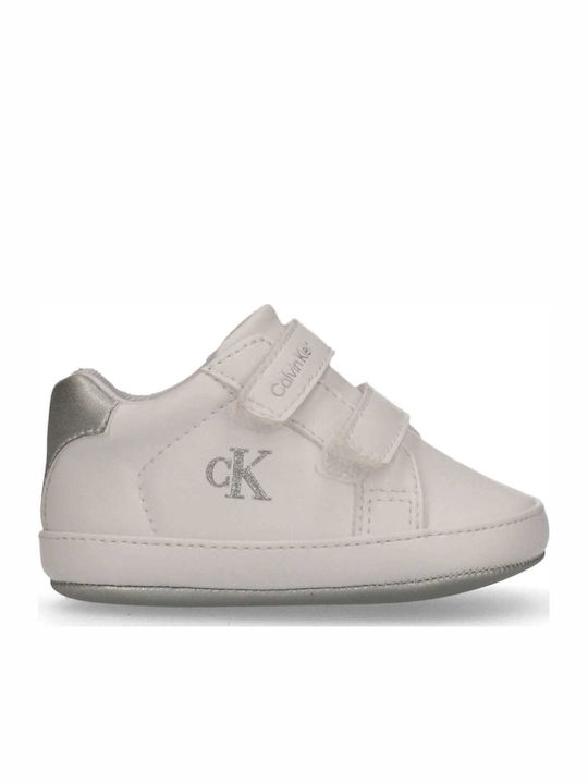 Calvin Klein Βρεφικά Sneakers Αγκαλιάς Λευκά