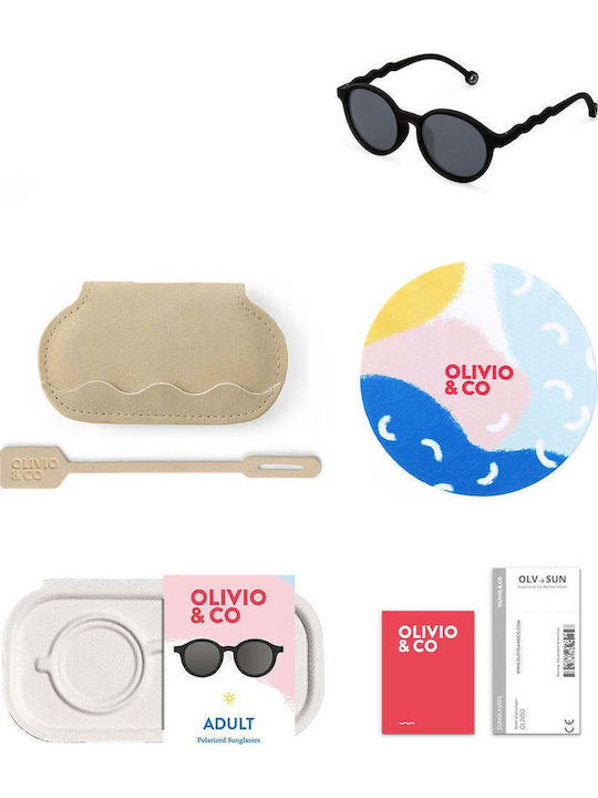 Olivio & Co Classic Oval Ochelari De Soare Pentru Copii Cu Lentile Polarized Negre