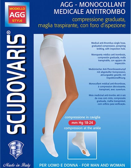 Scudovaris Κάλτσα Μονοκολάν 18-24 mmHg Λευκές