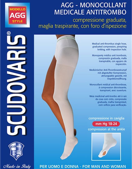 Scudovaris Κάλτσα Μονοκολάν 18-24 mmHg Λευκές