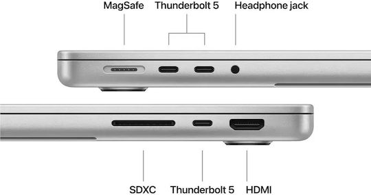 Apple MacBook Pro 14.2" IPS Retina Display 120Hz (M5 Pro-18-Core/24GB/2TB SSD/20-Core GPU) Silver (International English Keyboard)