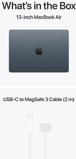 Apple MacBook Air 15.3" IPS Panel Retina Display (M5-10-Ядрен/16GB/1TB SSD/10-Core GPU/10-Core GPU) Миднайт (Английски САЩ Клавиатура)