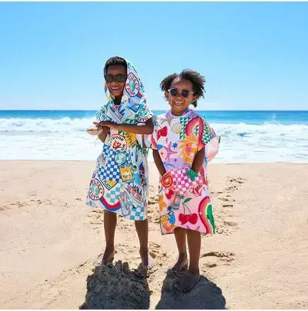 Dock & Bay Kid's Quickdry Beach & Swimming Pool Poncho Into Wild Microfiber 6-10 Years
