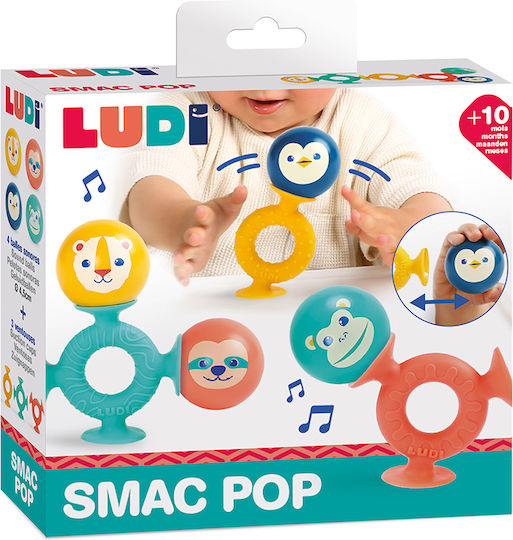 Ludi Animal Toy Made of Silicone with Sounds for 10+ Months