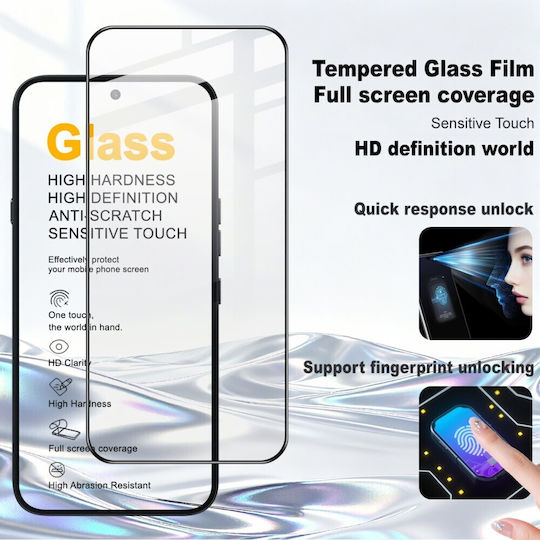 Nothing Phone 4a Pro Imak Pro+ Series Full Tempered Glass Screen Protector Transparent