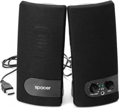 Spacer SPB-216 Computerlautsprecher 2.0 mit Leistung 6W in Schwarz Farbe