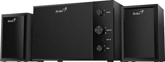 Genius SW-2.1 350 Ηχεία Υπολογιστή 2.1 με Ισχύ 15W Μαύρα