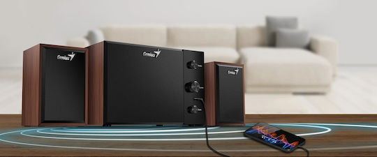 Genius SW-2.1 350 Ηχεία Υπολογιστή 2.1 με Ισχύ 15W Μαύρα