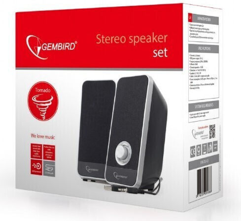 Gembird SPK-DU-02 Ηχεία Υπολογιστή 2.0 με Ισχύ 6W Μαύρα