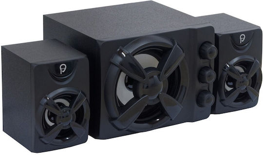 Spacer SPB Thunder Ηχεία Υπολογιστή 2.1 με RGB Φωτισμό και Ισχύ 11W Μαύρα