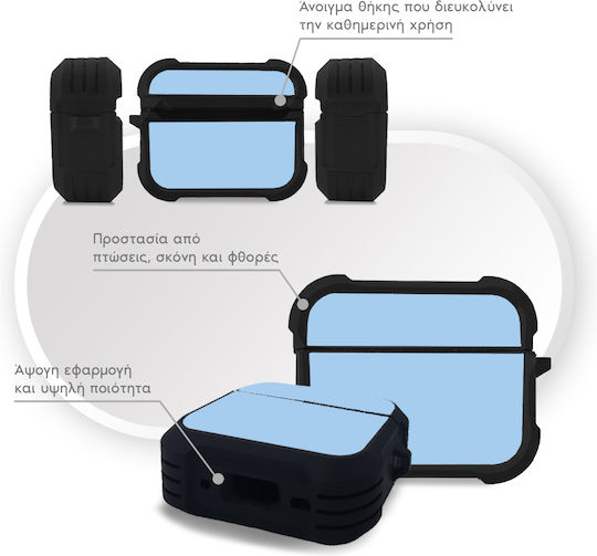 Sonique Colorbloc Series Silikonhülle in Türkis Farbe für Apple AirPods Pro 3