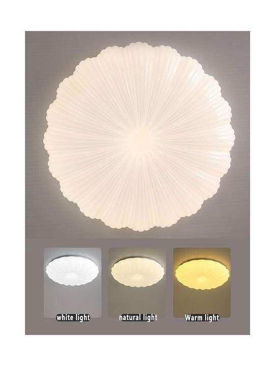 Plafonieră LED Margareta 35 Cm 32w 3000k 4000k 6000k Alb Metal Acril