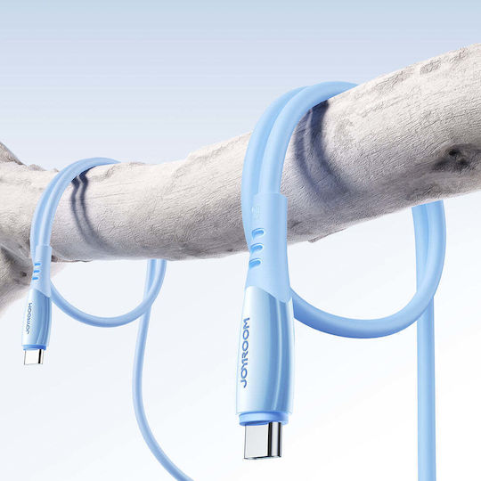 Joyroom S-A59 Vibrantes USB Typ-C Kabel USB-C männlich - USB-C 60W Blauer 1,2m S-A59