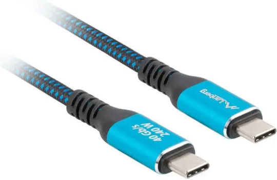 Lanberg USB 4 Video Cable USB-C male - USB-C 240W PD Μαύρο 1m CA-CMCM-45CU-0010-BK