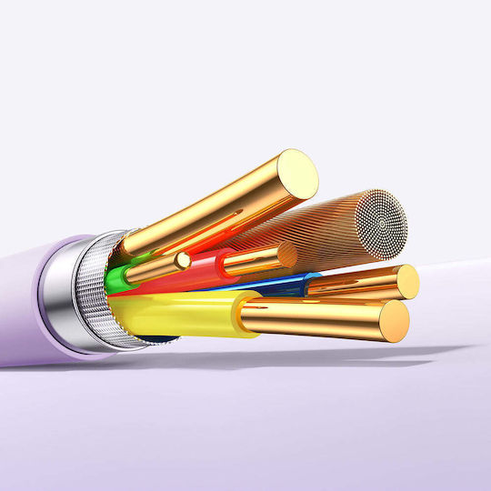 Joyroom S-A59 Vibrant USB 2.0 Cable USB-C male - USB-C 60W Μωβ 1.2m