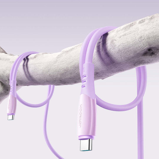 Joyroom S-A59 Vibrant USB 2.0 Cable USB-C male - USB-C 60W Μωβ 1.2m