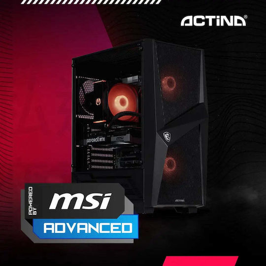 Actina Гейминг Настолен Компютър Ryzen 7-8700F 32GB DDR4 1.0TB SSD Без Операционна Система