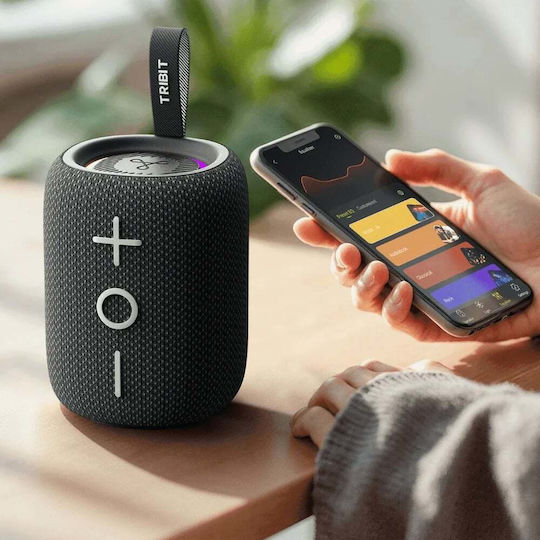 Tribit Stormbox Mini + BTS33 Αδιάβροχο Ηχείο Bluetooth 12W με Διάρκεια Μπαταρίας έως 12 ώρες Μαύρο