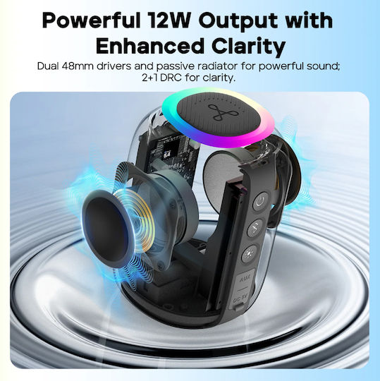 Tribit Stormbox Mini + BTS33 Waterproof Bluetooth Speaker 12W with Battery Life up to 12 Hours Green