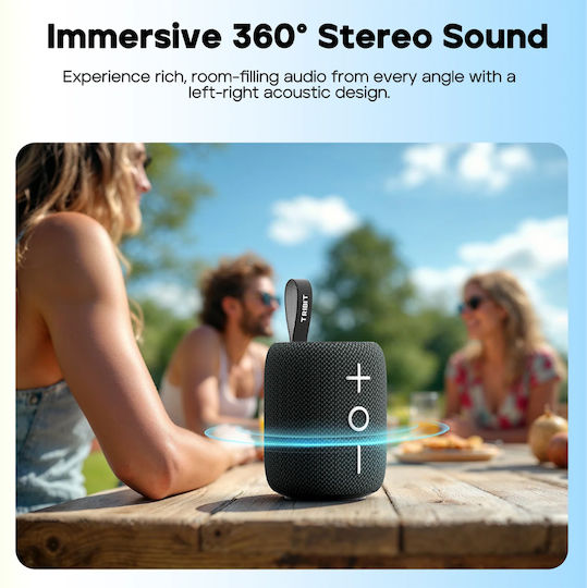Tribit Stormbox Mini + BTS33 Αδιάβροχο Ηχείο Bluetooth 12W με Διάρκεια Μπαταρίας έως 12 ώρες Μπλε