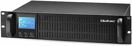 Qoltec 53946 UPS 2000VA 1600W με 3 Πρίζες