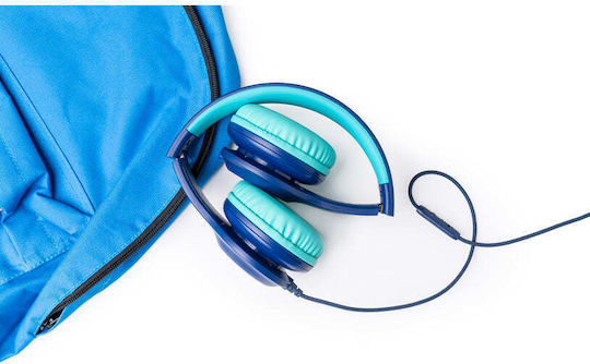 PowerLocus Pled Ενσύρματα Παιδικά Over Ear Ακουστικά Μπλε