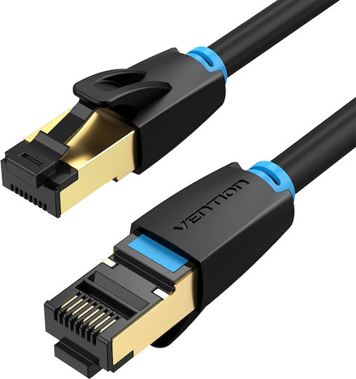 Vention S/FTP Cat.8 (40Gbps) Καλώδιο Δικτύου Ethernet 1m Μαύρο