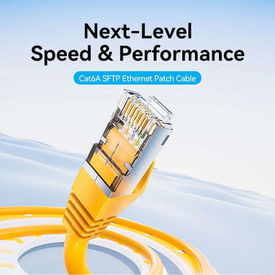 Vention S/FTP Cat.6a (Gigabit) Network Cable Ethernet 0.5m Yellow