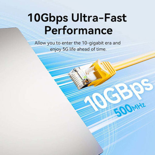 Vention S/FTP Cat.6a (Gigabit) Network Cable Ethernet 0.3m Yellow