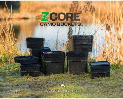Zfish Z-core Găleată Camo Pentru Năluci Pește Viu 17 Litri Volum + Inserție Interioară