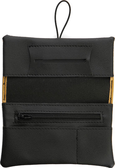 Rollit Tobacco Pouch Made of Orange Artificial Leather Handmade with Button 18x9.5cm