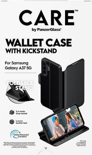 PanzerGlass Leder Brieftasche Schwarz (Galaxy A37)