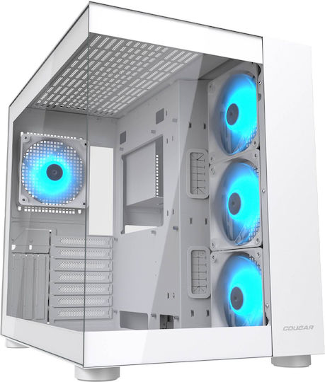 Cougar FV150 MINI Gaming Mini Tower Κουτί Υπολογιστή με Πλαϊνό Παράθυρο Λευκό