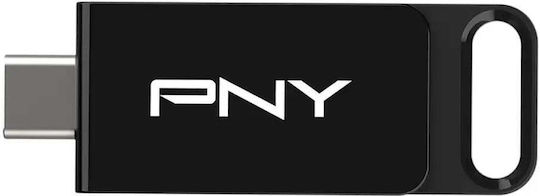 PNY 64GB USB 3.2 Stick με σύνδεση USB-C Μαύρο