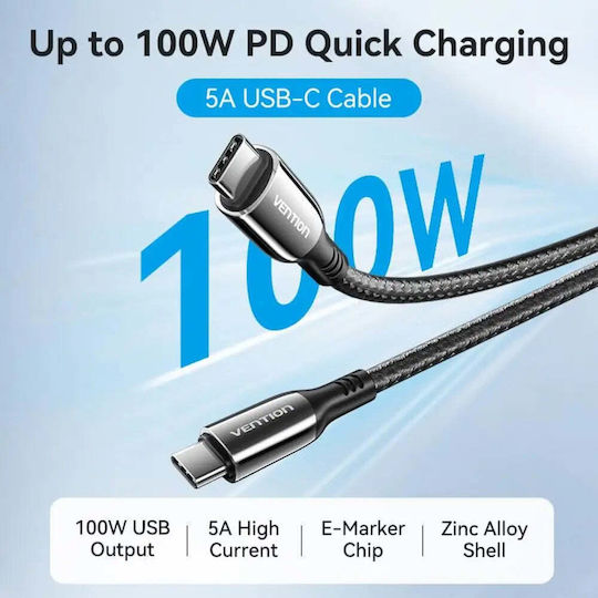 Vention USB-C Докинг станция с 4K PD Ethernet Сив (TGVHB)